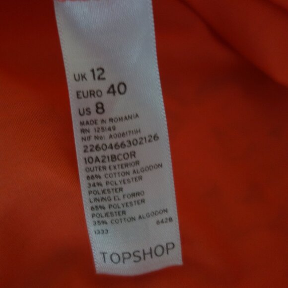 Topshop Made in Romania US Size 8 Back Zipper Dress - Picture 15 of 15